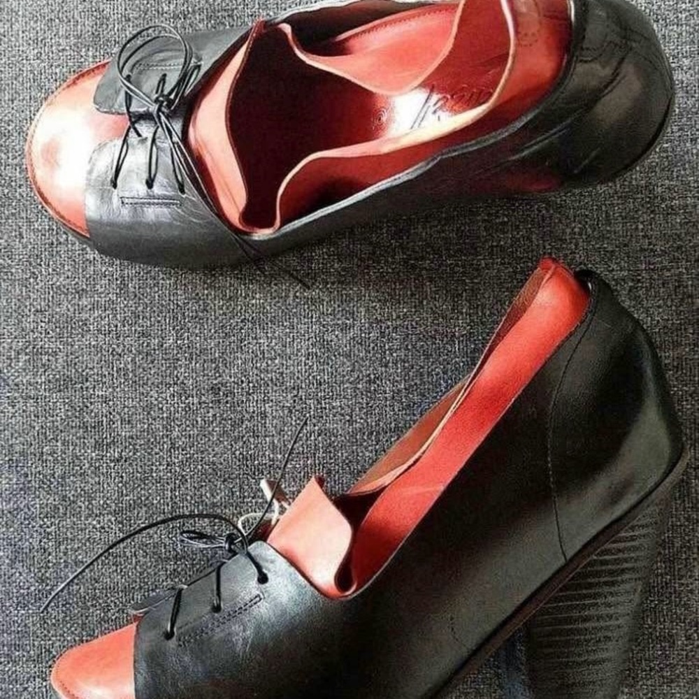 Marsell Two-Tone Black and Red Heels